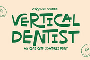 Vertical Dentist - Fun Ligature Font, a Sans Serif Font by Airotype (Thumbnail 1 of 12)