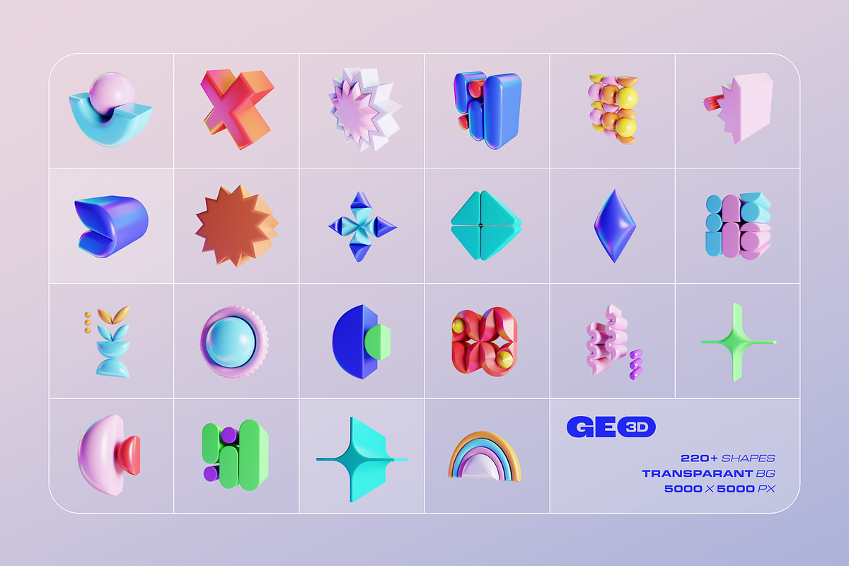 GEO/3D 220+ Colorful illustrations, an Object Graphic by assetpro.design (Photo 3 of 17)
