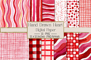 Valentine Pattern Hand Drawn Heart P, a Texture Illustration by DreamPrint404 (Thumbnail 1 of 3)