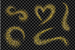 Glitter golden dust, an Object Illustration by alexdndz