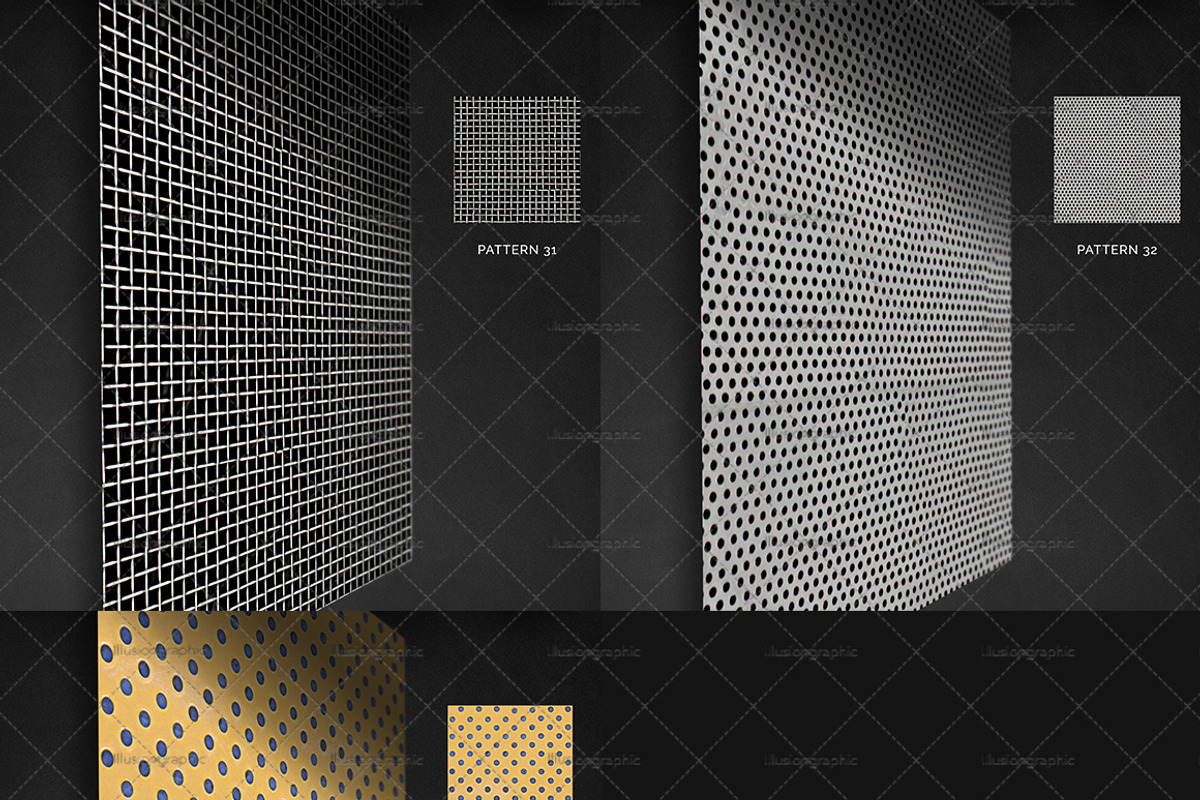 33 Seamless Metal Patterns, a Pattern Graphic by Illusiongraphic