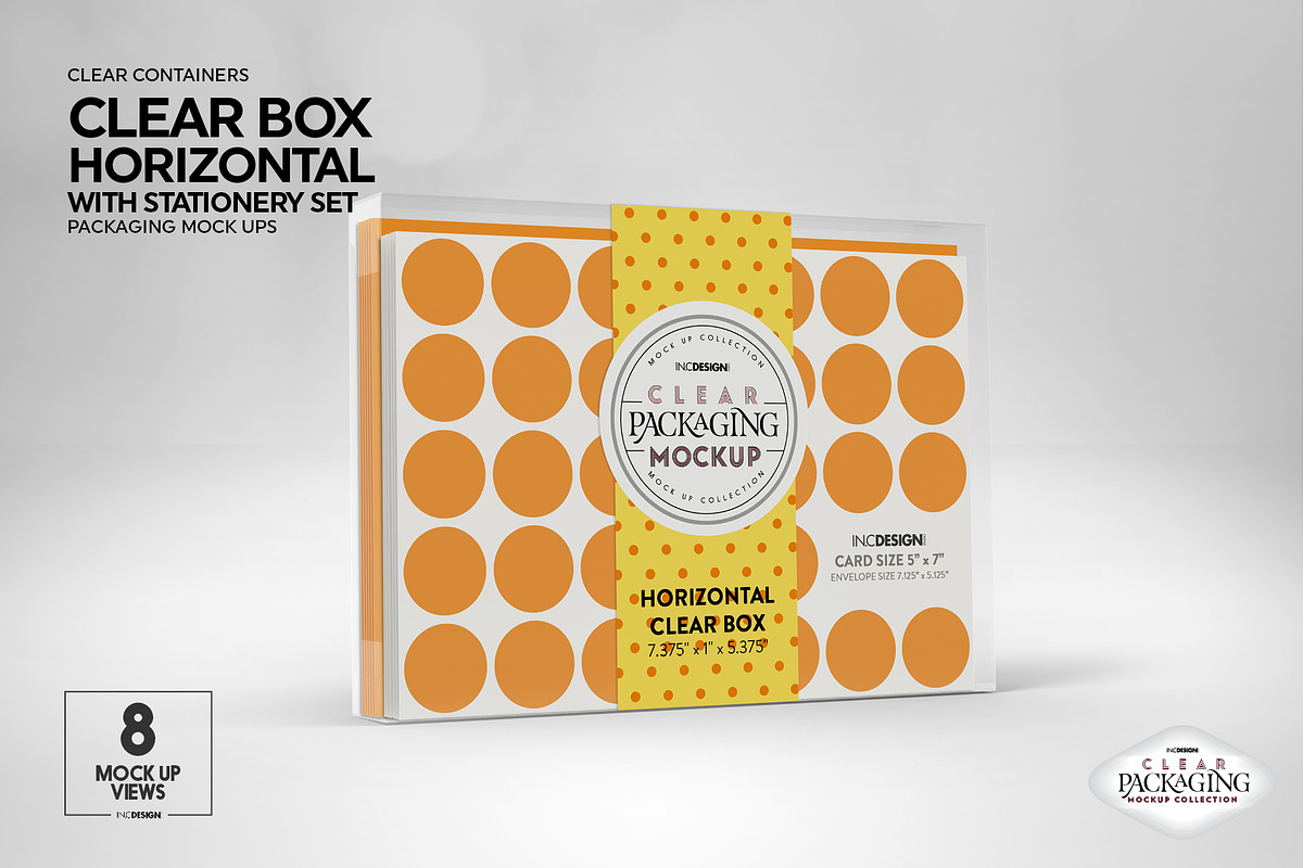 Clear Box with Stationery Set Mockup, a Packaging Mockup by INCDesign (Photo 12 of 19)