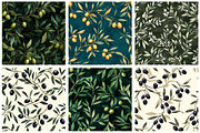 Olive Branches Patterns Digital Pape, a Pattern Graphic by designcity5 (Thumbnail 2 of 5)