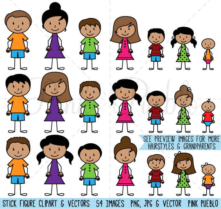 Stick Figure Clipart and Vectors, a Person Illustration by PinkPueblo