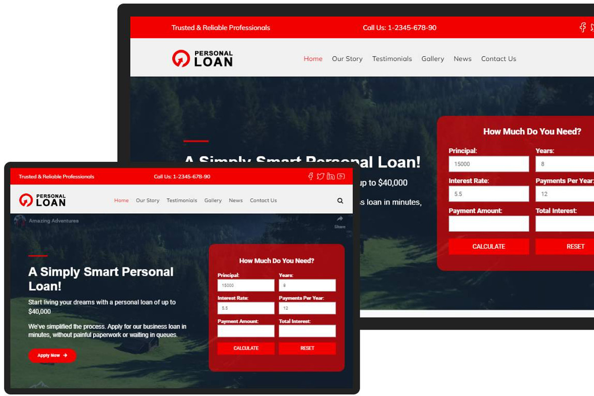 Loan Officer WordPress Theme preview 6