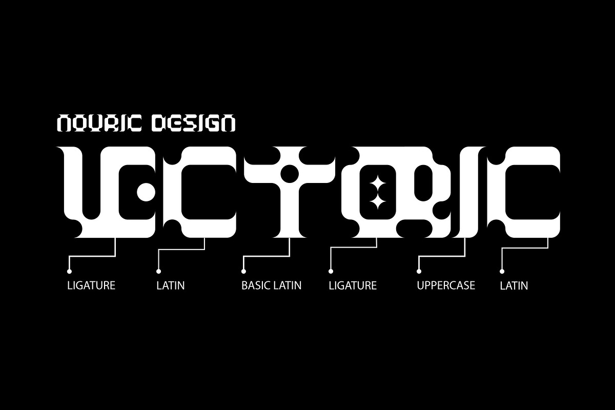 ND Vectorix Futurism Typeface, a Blackletter Font by Nouric Design (Photo 4 of 6)