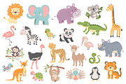 Cute tropical animals set, an Animal Illustration by JulyGart (Thumbnail 2 of 6)