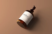 Amber Glass Pump Bottle Mockups, a Cups & Container Mockup by pmvch (Thumbnail 5 of 10)