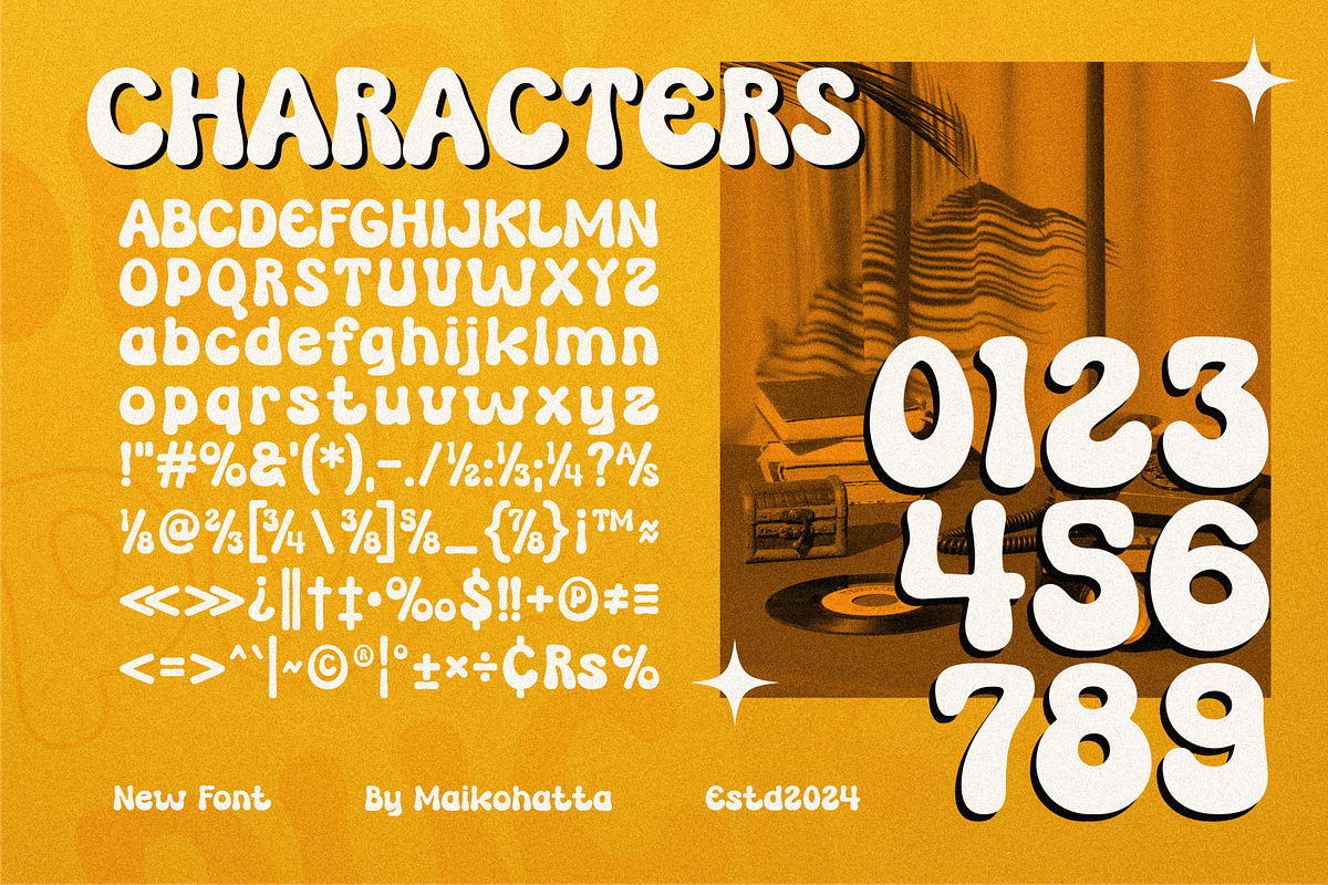 Puckyla - Bubble Display Font, a Sans Serif Font by MaikoHatta (Photo 3 of 8)