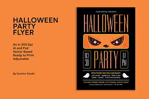 Halloween Party Flyer, a Flyer Template by Gumico Studio.