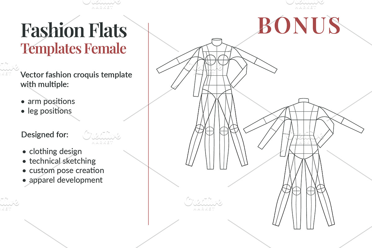 Female Fashion Croquis Bundle, a Person Illustration by Shorena Fashion Draws (Photo 11 of 13)