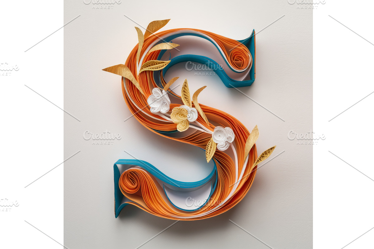 Elegant Paper Quilling Art Forming, an Illustration by tilialucida