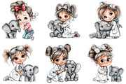 Veterinarian girl clipart, an Illustration by DreamArtGraphic (Thumbnail 6 of 9)