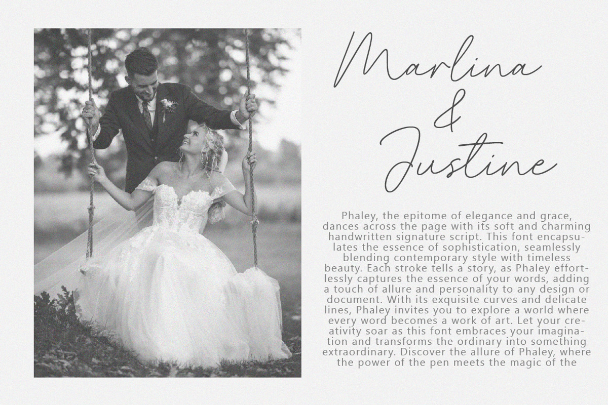 Phaley Signature Script Font, a Script Font by Typebae (Photo 4 of 8)