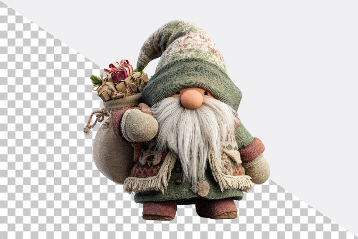 Whimsical Christmas Gnome Clipart Bu, an Illustration by SVGArt (Photo 2 of 8)