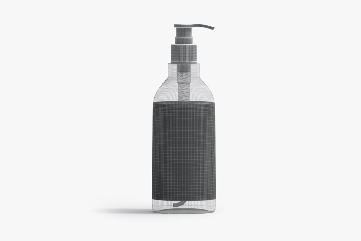 Amber Pump Bottle 3D Model, an Object 3D Model by rebrandy (Photo 9 of 9)