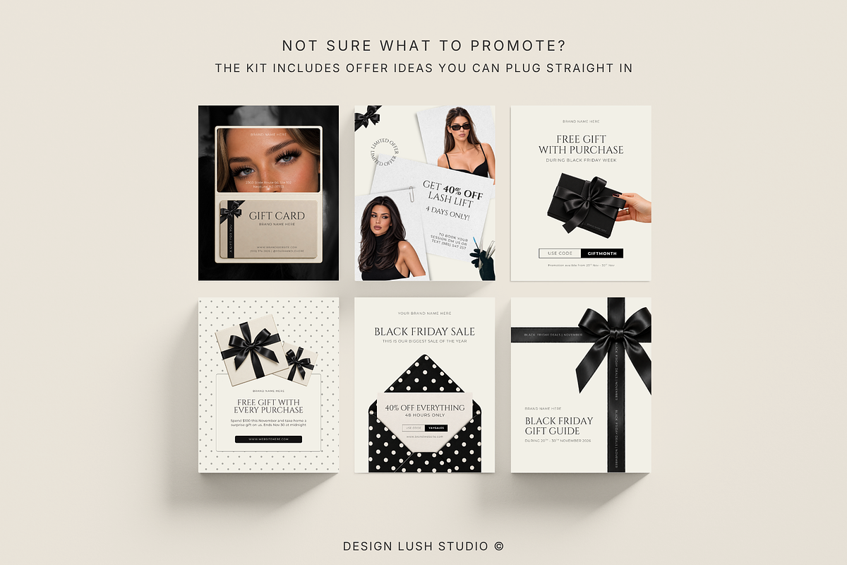 Black Friday Instagram post Template, a Social Media Template by Design Lush Studio (Photo 2 of 8)