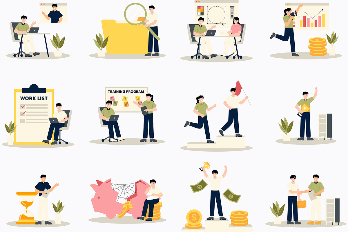 Business 2D Illustration, an Illustration by orenjidesign (Photo 7 of 8)