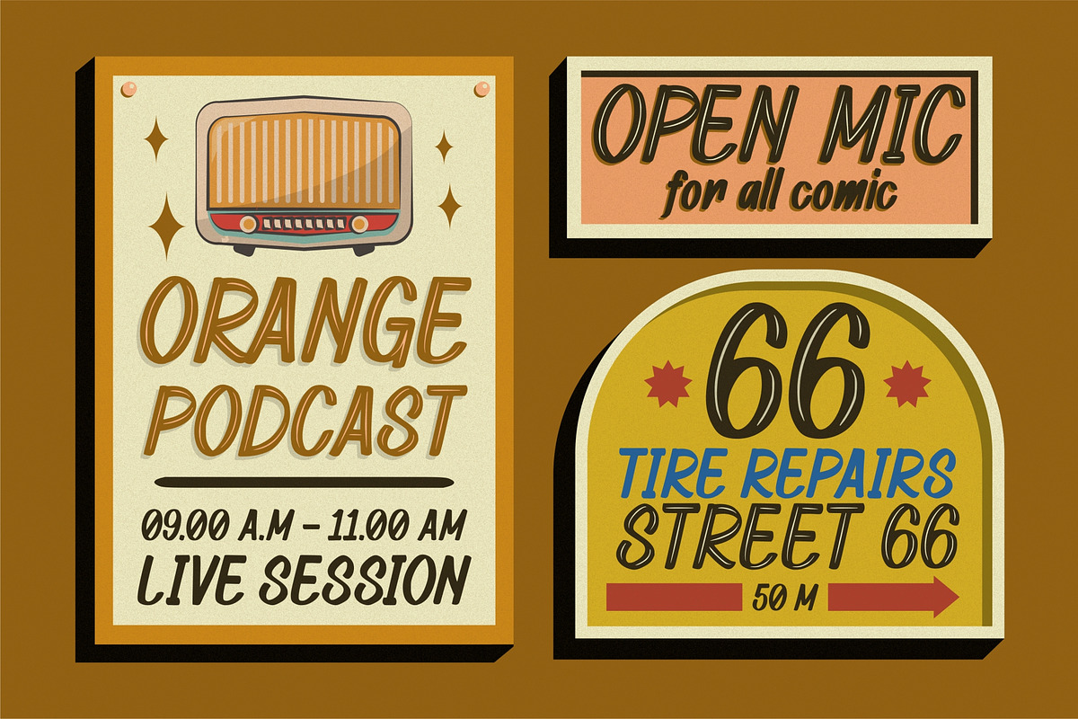 Retrosey - Signage Typeface, a Sans Serif Font by Garisman Std (Photo 2 of 7)