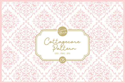 Cottagecore Pattern 5 Romantic Tiles, a Pattern Graphic by Euonia Meraki