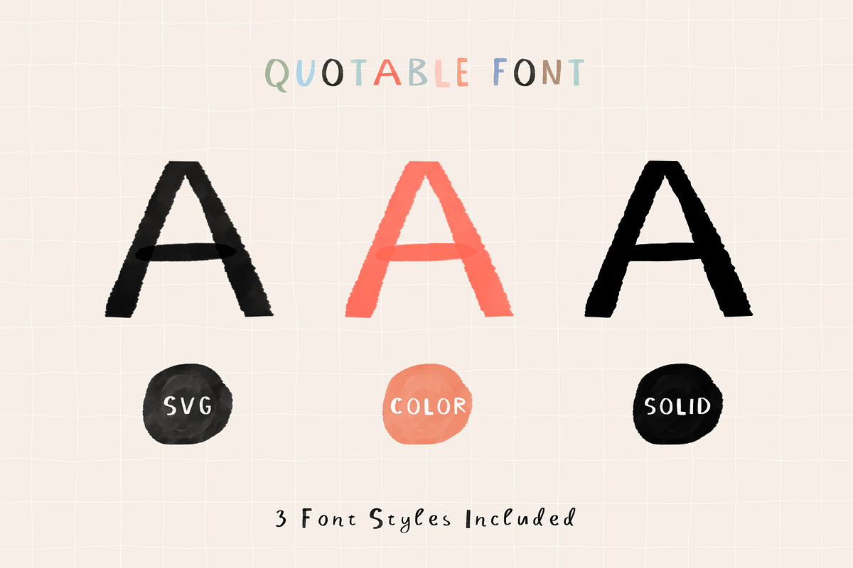 Quotable Font | Color Font preview 6