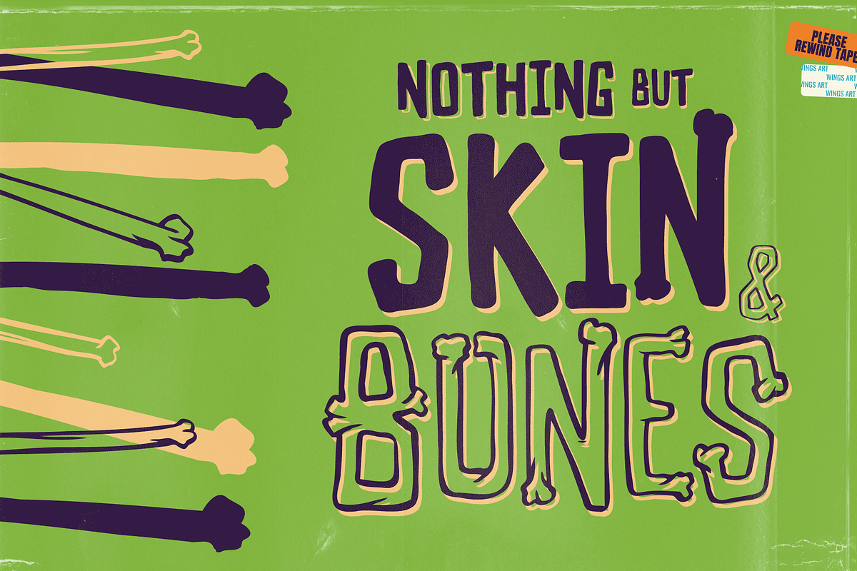 Them Bones: A Novelty Halloween Font, a Font by Wingsart Studio (Photo 8 of 16)