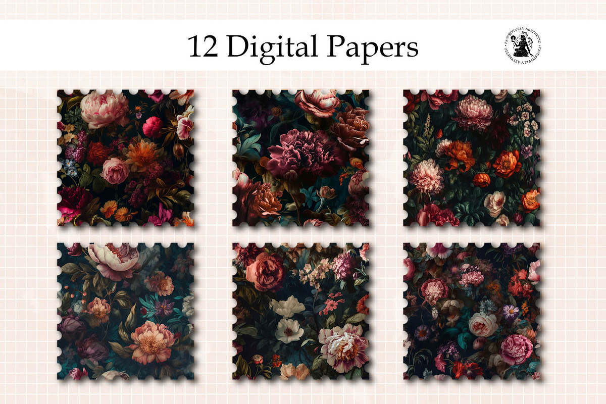 Baroque Flowers Seamless Pattern, a Pattern Graphic by Pawsitively Aesthetic (Photo 2 of 3)