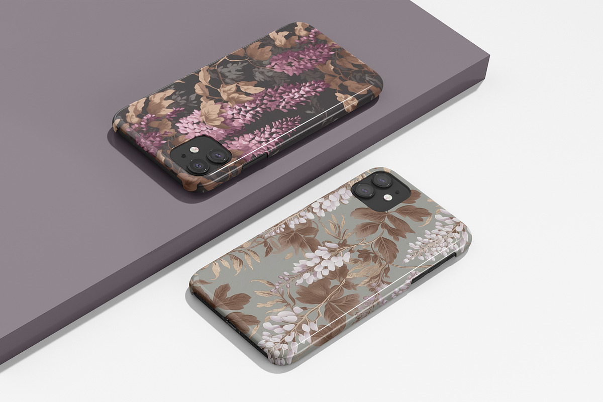 Wisteria Floral Set of 9 Patterns, a Pattern Graphic by Ninterints (Photo 7 of 13)