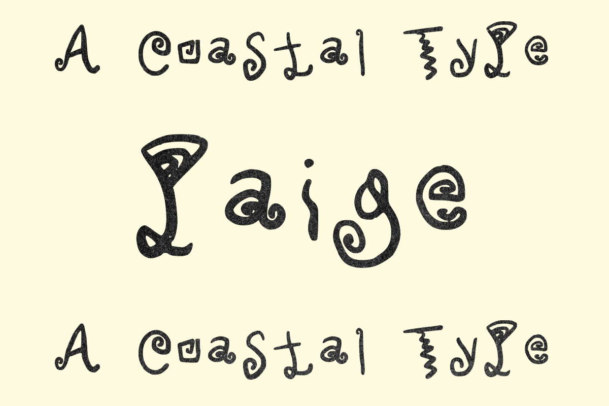 Paige – Quirky Display Font, a Handwritten Font by Wonder Shop (Photo 2 of 6)