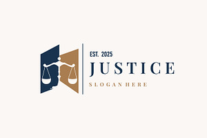 justice logo design symbol lawyer, a Branding & Logo Template by Maylianaw28