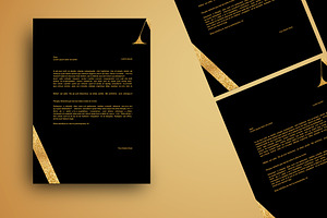 GOLD STATIONERY TEMPLATE