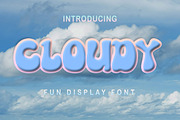 Cloudy Fun Display Font, a Sans Serif Font by Articreatype (Thumbnail 1 of 8)