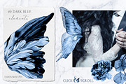 Twilight Garden Blue Watercolor Set, an Object Graphic by Cat In Colour (Thumbnail 7 of 10)