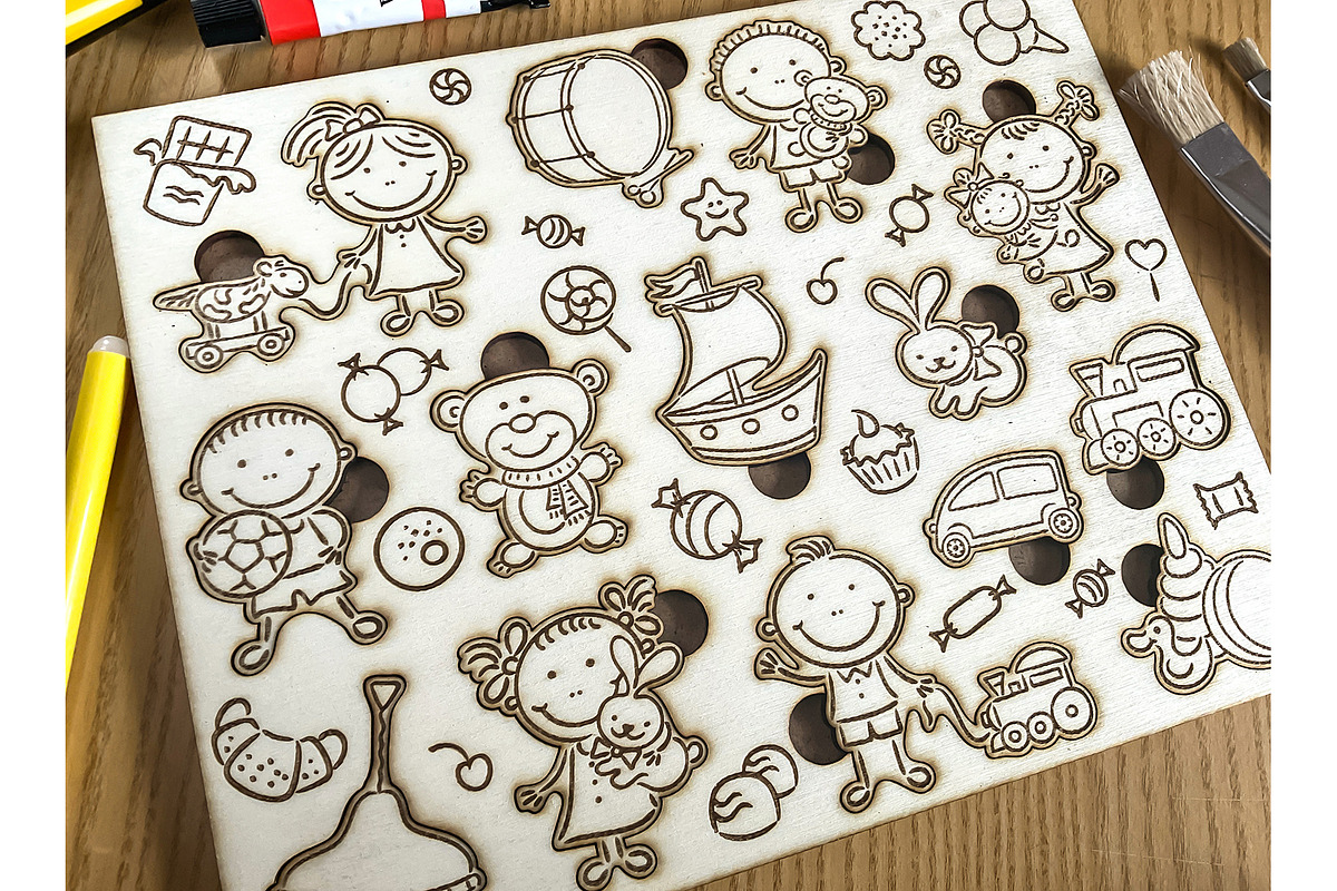 Laser Cut DIY Puzzle Children Toys, an Object Graphic by Bubert Art (Photo 3 of 8)