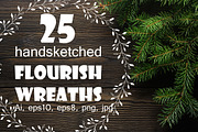 25 flourish wreaths, an Illustration by SaharaArt (Thumbnail 1 of 3)