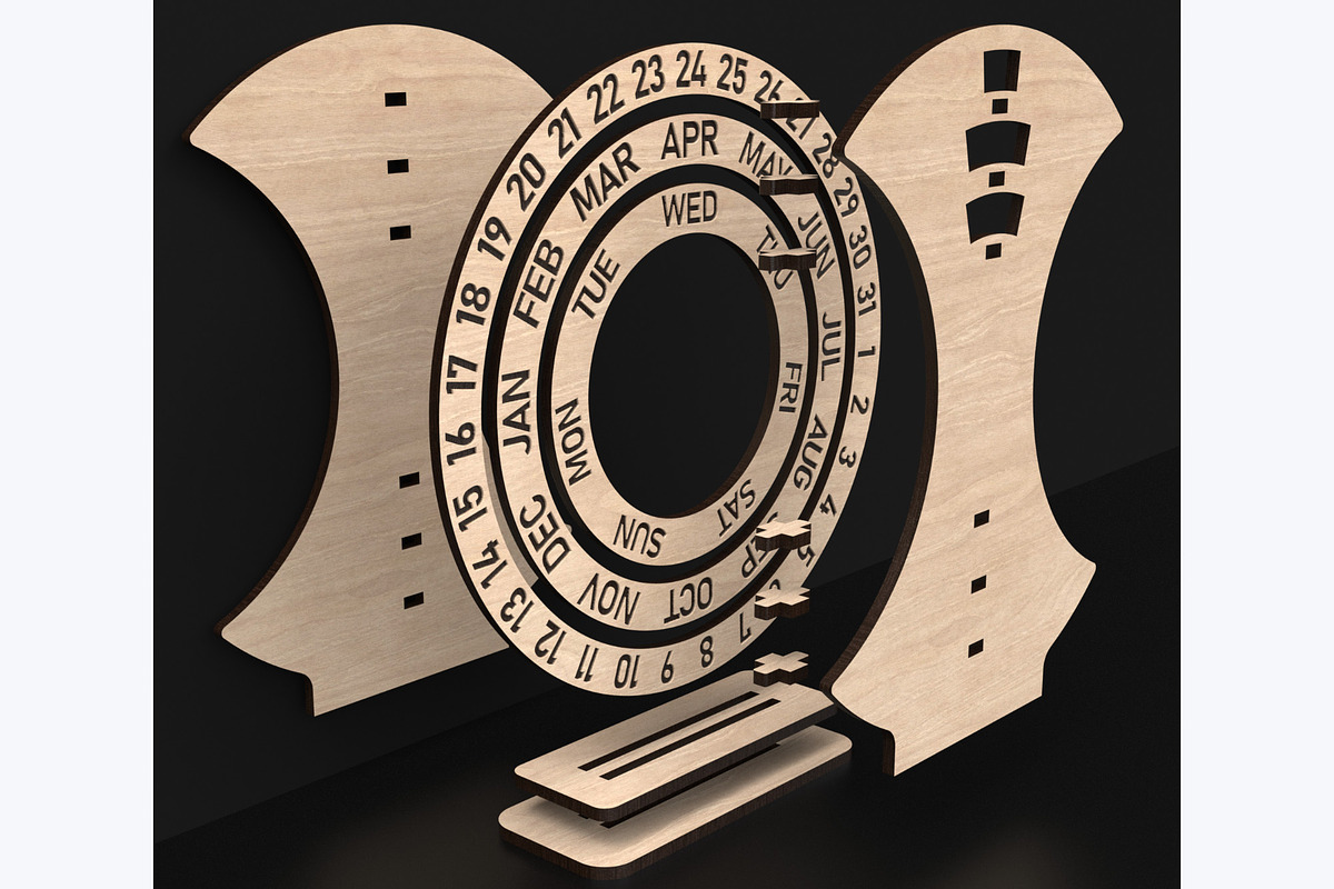 Free Standing Perpetual Calendar, an Object Graphic by ThemeXDigital (Photo 6 of 6)