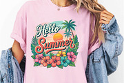 Hello Summer Tropical Floral PNG, a Seasonal Illustration by DreamPrint404 (Thumbnail 4 of 6)