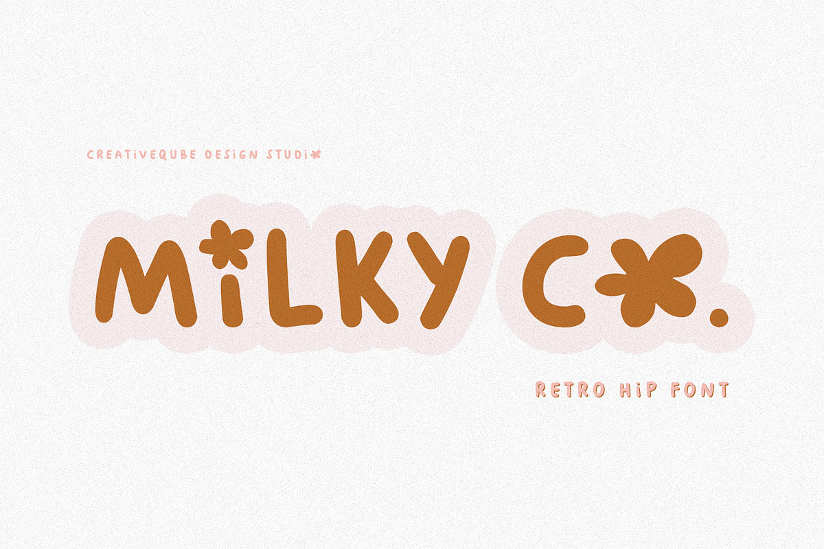 Milky Co. Retro Font, a Font by Creativeqube Design (Photo 1 of 7)