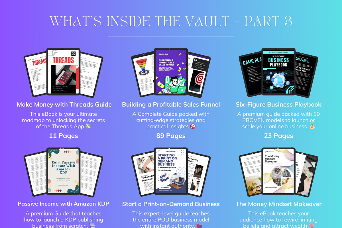 Passive Income MRR Resell Vault, a Marketing Template by Digital Content Mix (Photo 6 of 9)