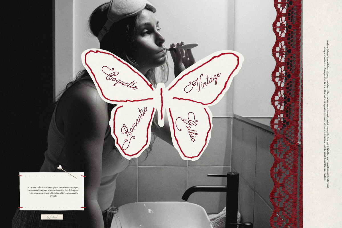 Delicate Mischief Coquette Collage, an Object Graphic by Feelsoul (Photo 2 of 10)
