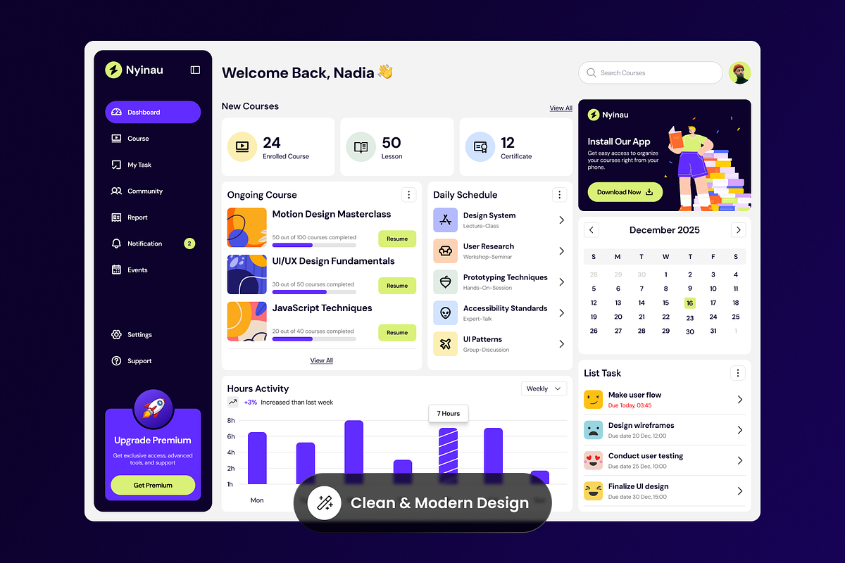 Nyinau - Educational Dashboard preview 3