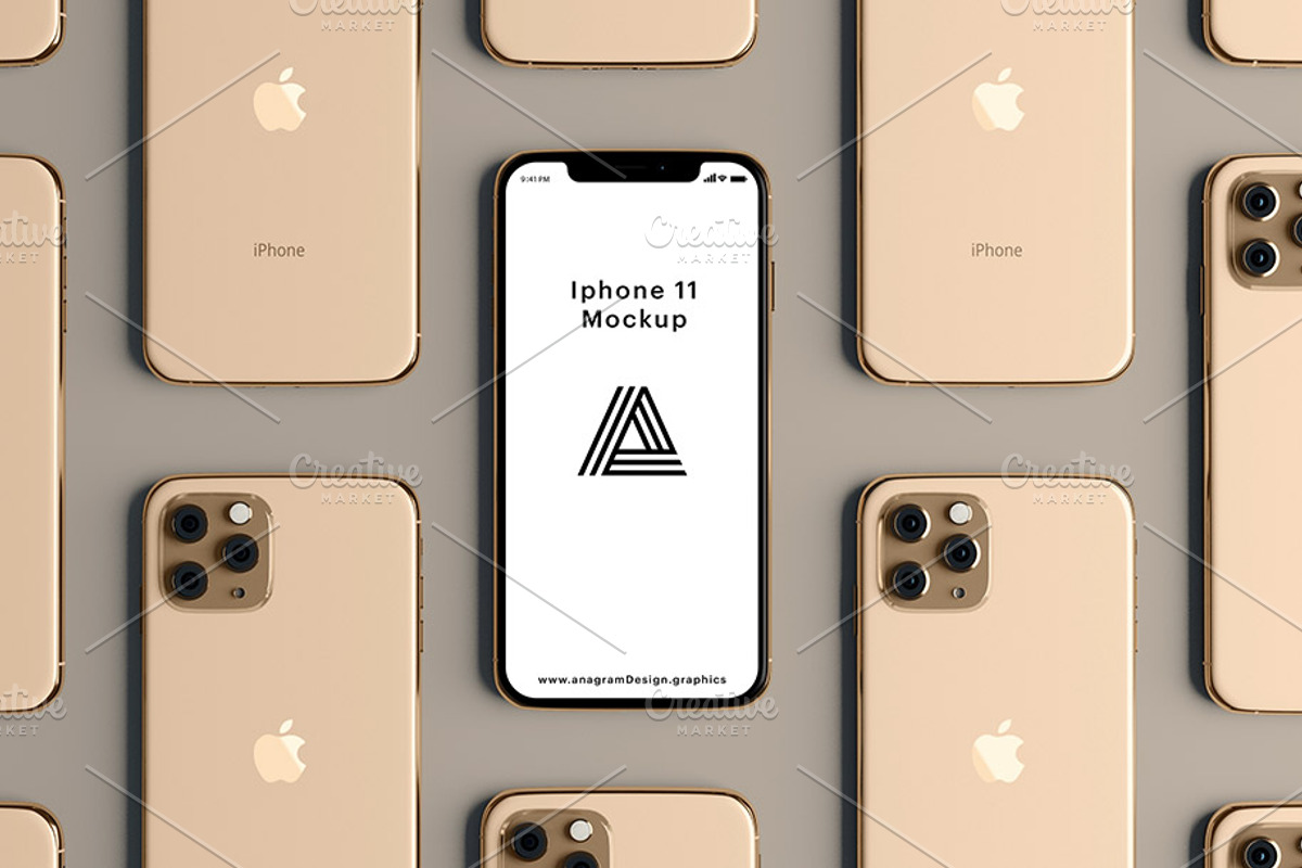 Rose Gold Iphone 11 Mockup, an iPhone Mockup by AnagramDesign (Photo 5 of 5)
