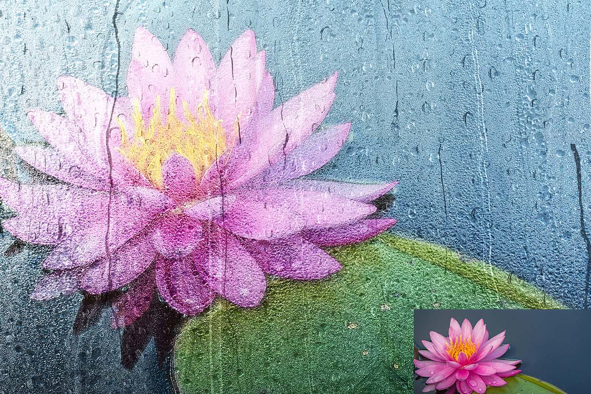 Wet Glass Overlay Photoshop Action, an Action Add-On by Studio Retouch (Photo 3 of 11)