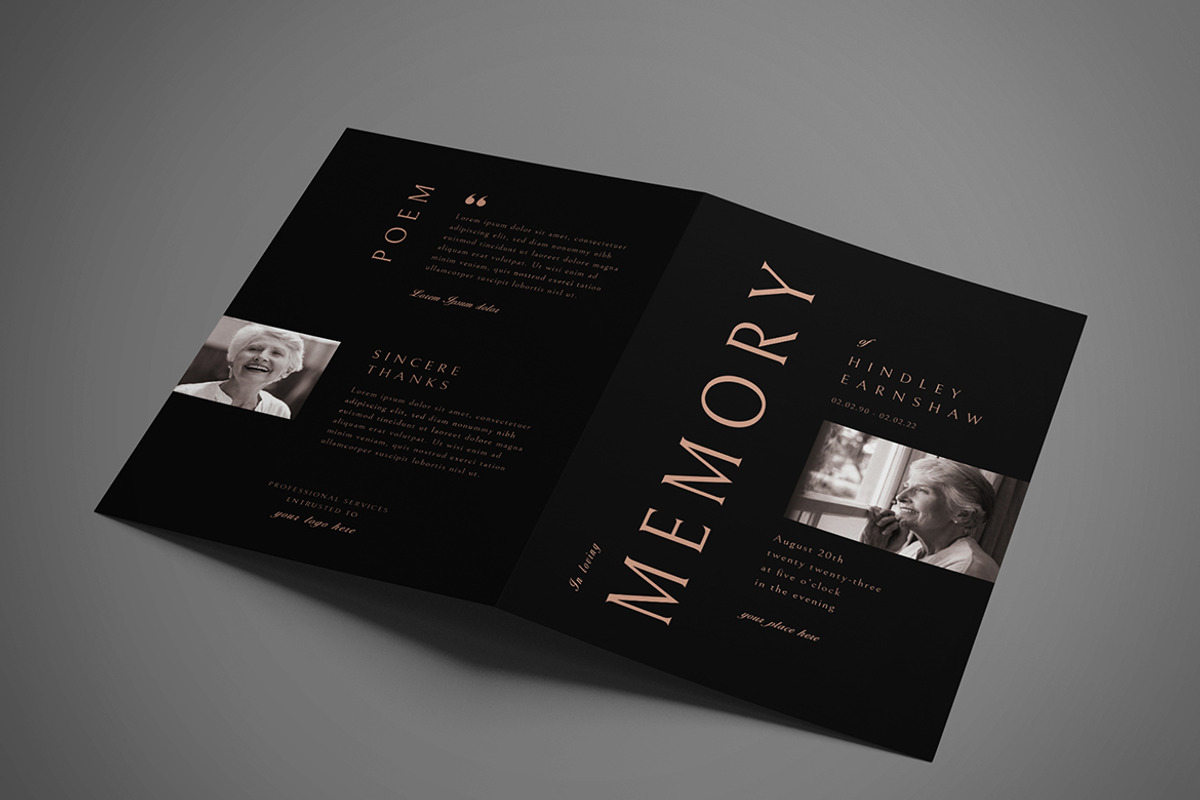 Funeral Program Template, a Brochure Template by VectorVactory (Photo 5 of 7)