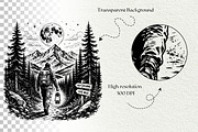 Hiking Scenes Adventure Graphics, a Sport Illustration by DENIDigitalArtSudio (Thumbnail 7 of 7)