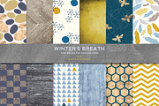 Textured Navy & Gold Holiday Set, a Pattern Graphic by Blixa 6 Studios (Thumbnail 1 of 5)
