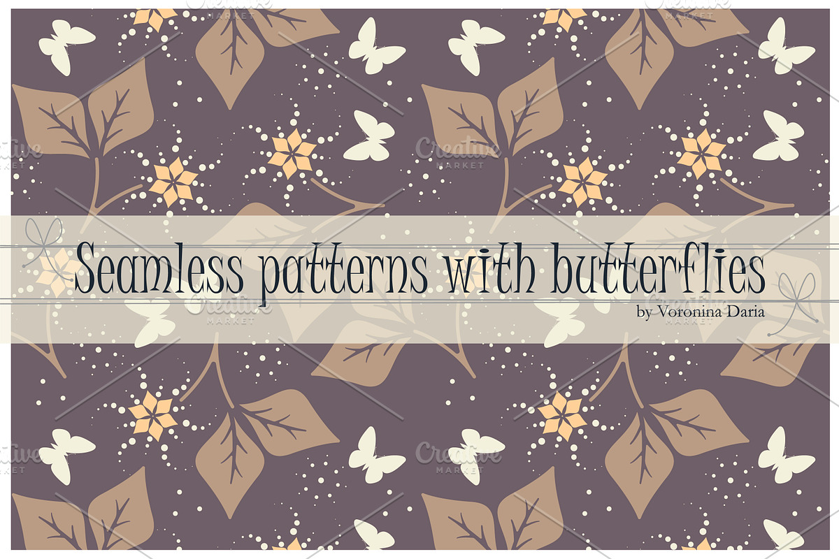 8 Samless patterns with butterflies, a Pattern Graphic by Daria Maier (Photo 5 of 5)