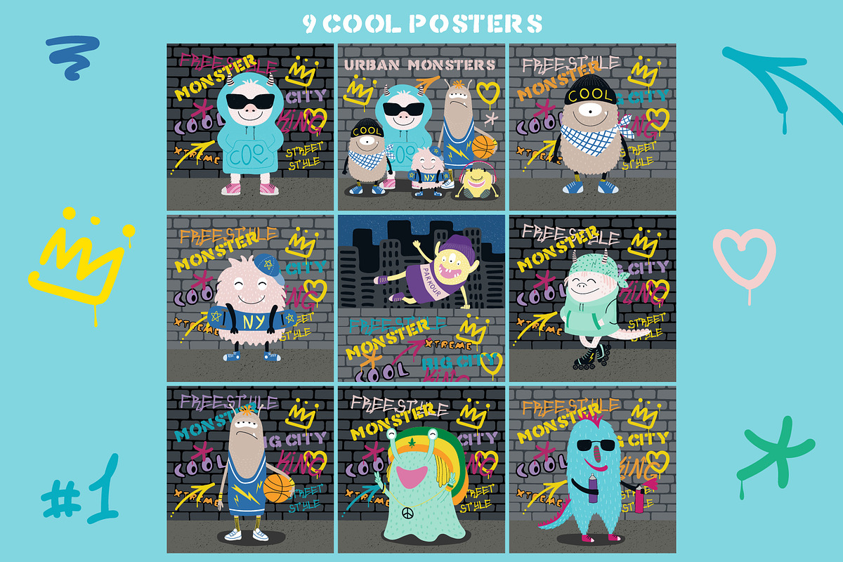 Monster Bundle Kids Illustrations, an Animal Illustration by sceptical cactus (Photo 21 of 39)