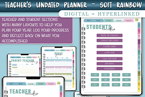 Teacher's Planner - Soft Rainbow