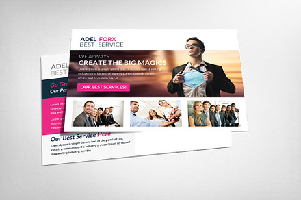 Creative Business Agency Postcard, a Card Template by graphicforest
